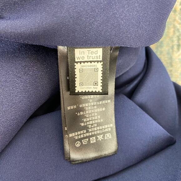 Ted Baker Flan Belted Long Sleeve Utility Romper Jumpsuit Navy Blue, Size 8 - Picture 10 of 11